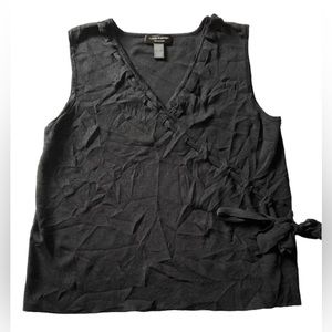 Women Cable & Gauge Size 1X Black Color Sleeveless Top - 0658